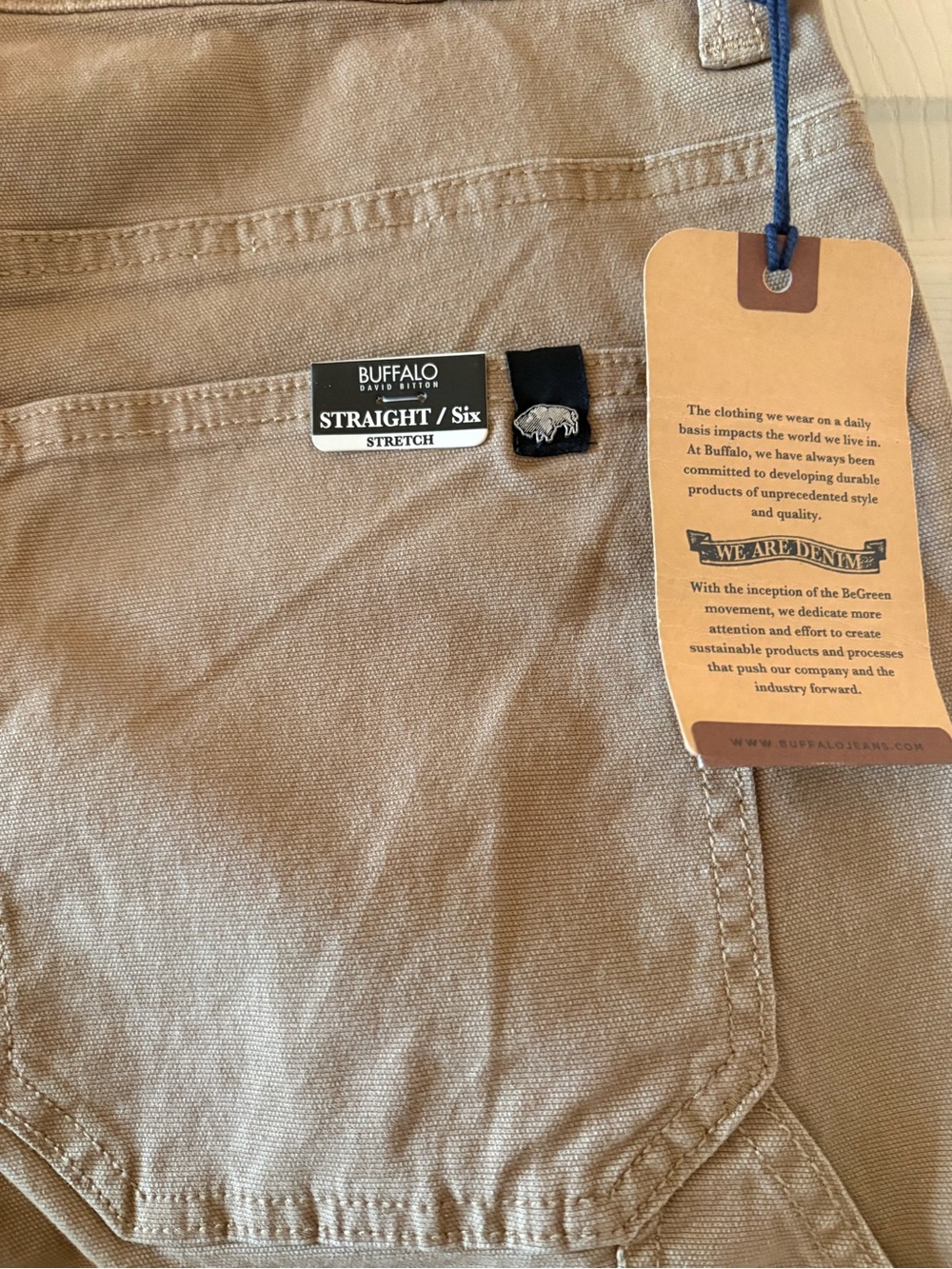 Buffalo David Bitton Tan Straight-Leg Chinos - Picture 4 of 6